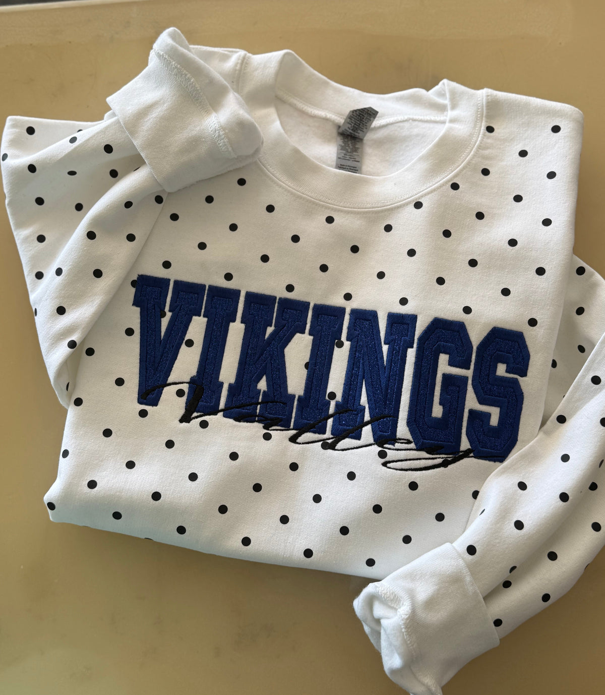 Valley Vikings Polka Dot Crewneck