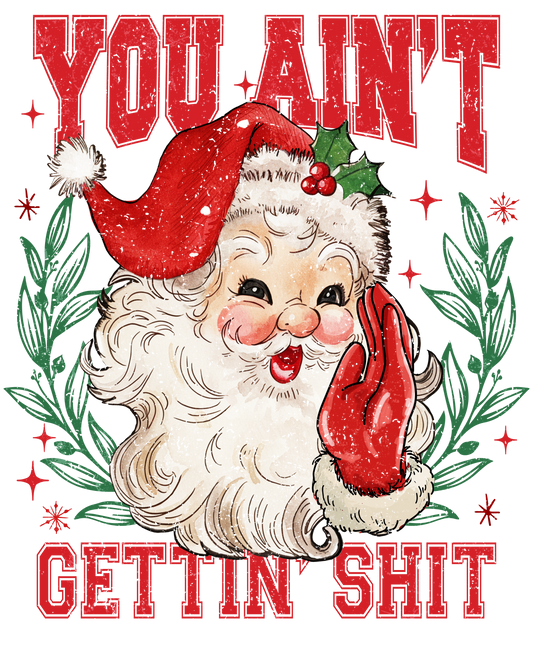 Vintage Sassy Santa Christmas DTF Transfer