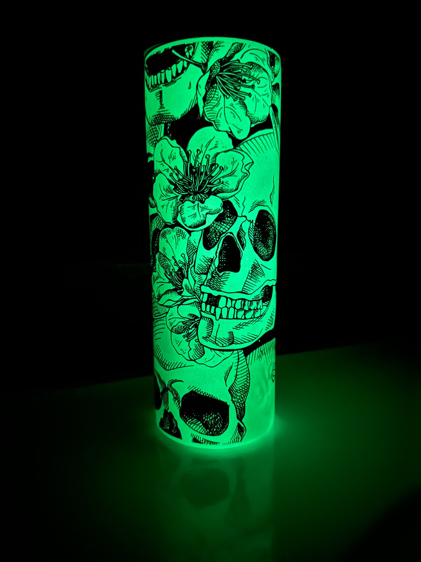 Skulls and Flowers tumbler