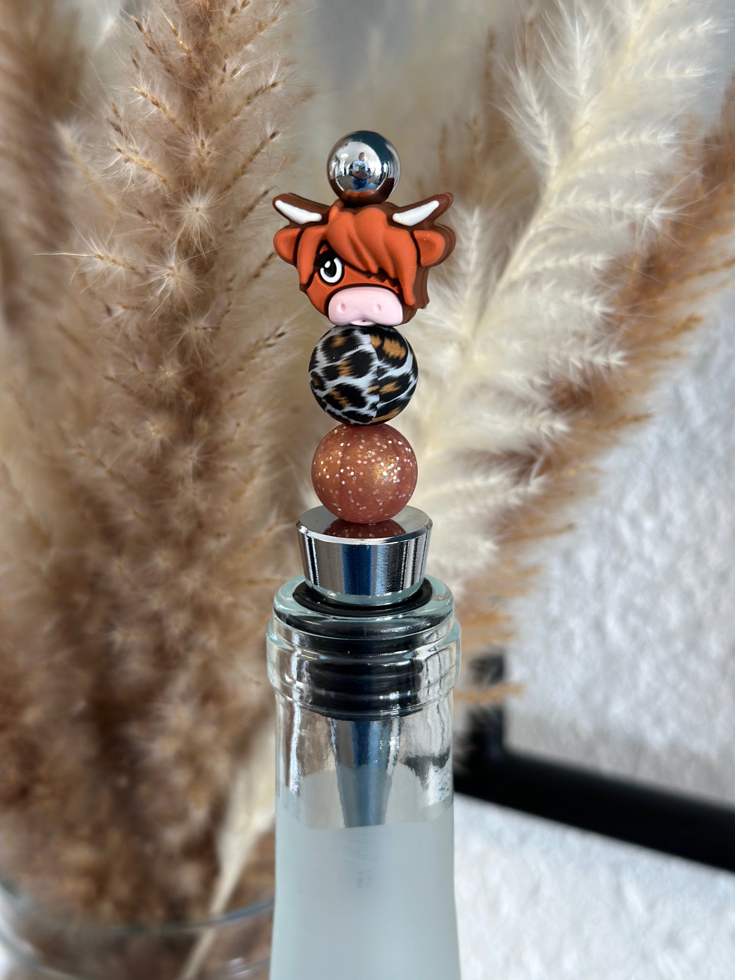 Highland Cow Head Bottle Stopper