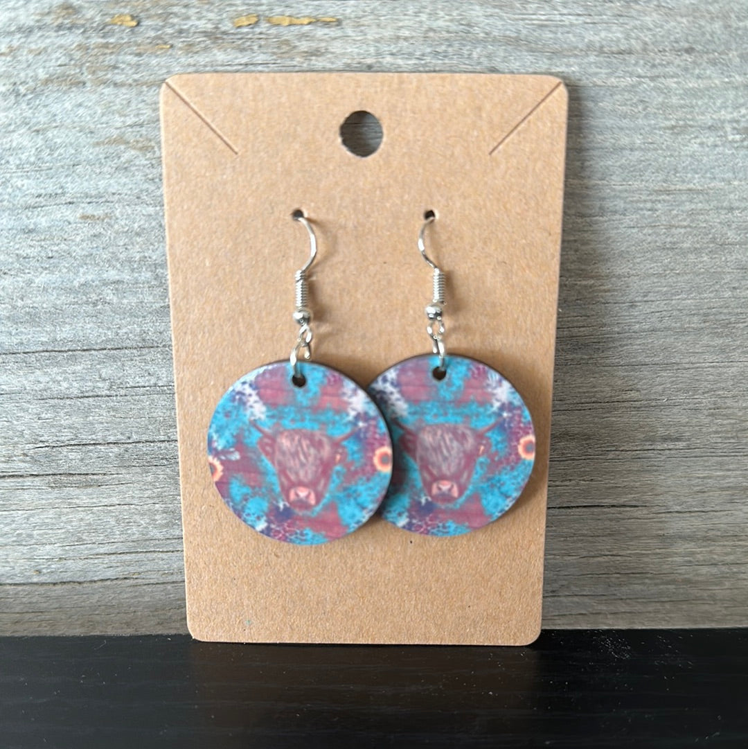 1” circle drops Earrings