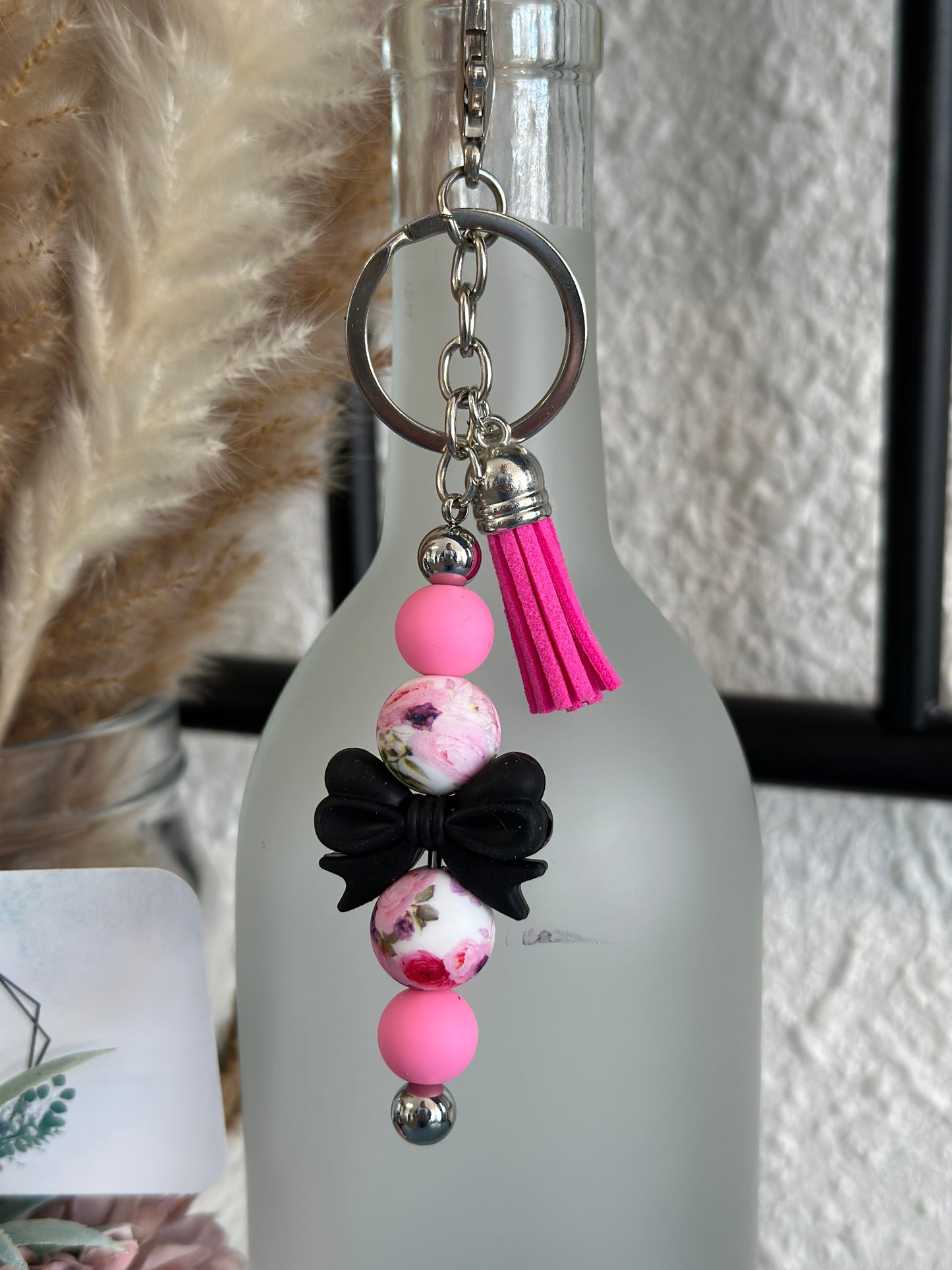 Black Bow Keychain