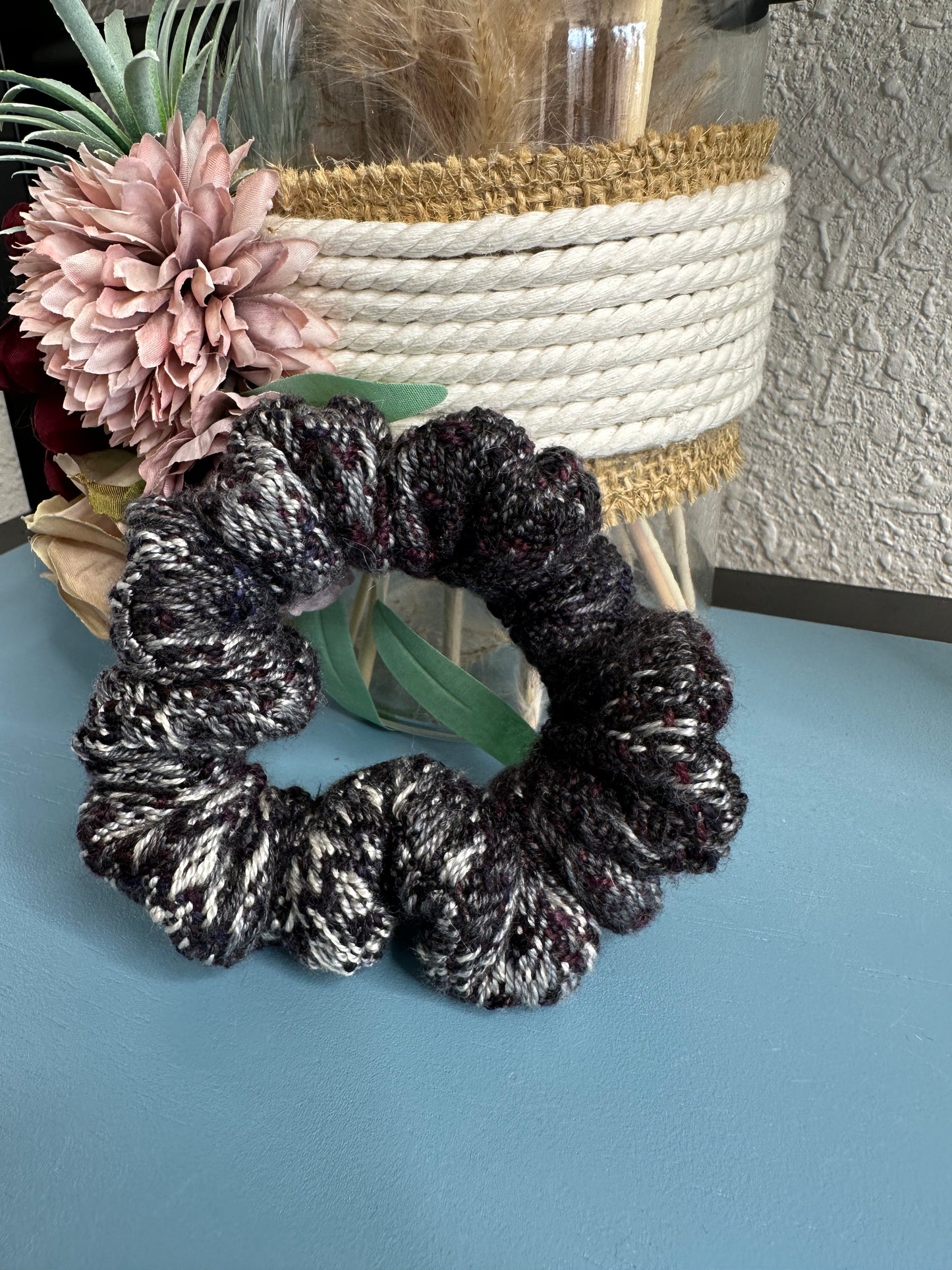 Monochrome Warp Scrunchie