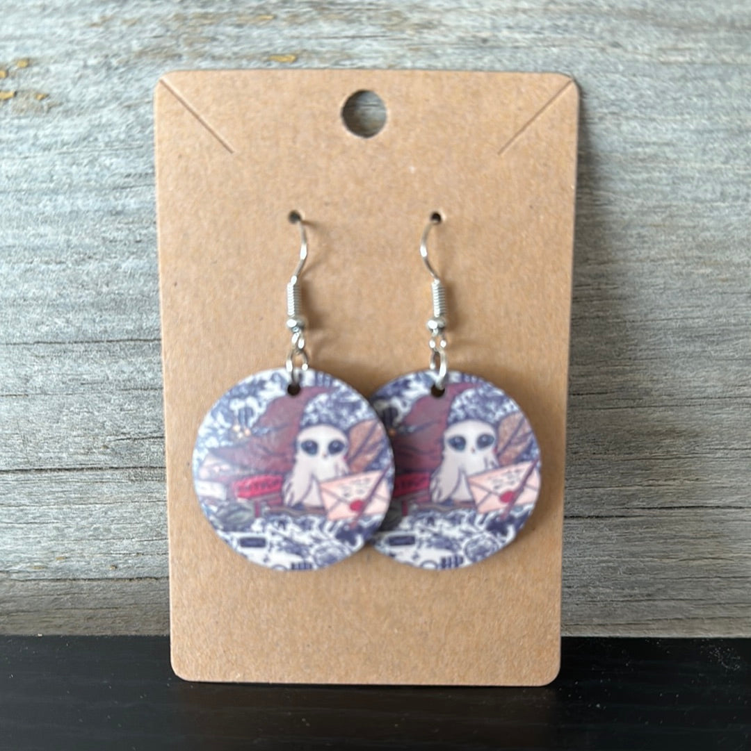 1” circle drops Earrings